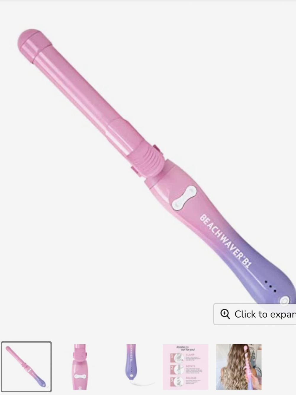 The Beachwaver Co. Pink and Purple Hair Tool